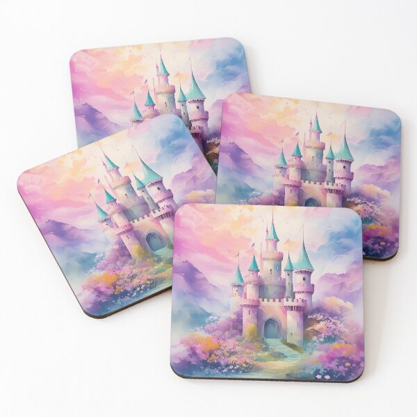 Item preview, Fairytale Castle Pastel Make Believe Girl's Pink Castle designed and sold by EnchantedWishes.