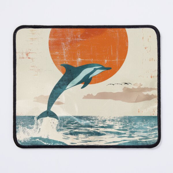 Item preview, California Common Dolphin Leaping art designed and sold by CaliforniaVibe.