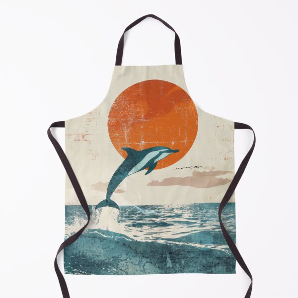 Item preview, California Common Dolphin Leaping art designed and sold by CaliforniaVibe.