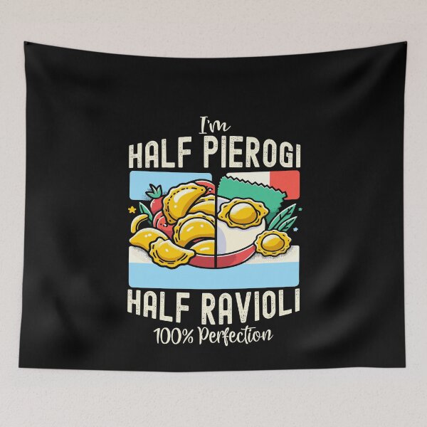 Item preview, Part Pierogi Part Ravioli Polish Italian Pride Funny Foodie designed and sold by Dressed For  Duty.