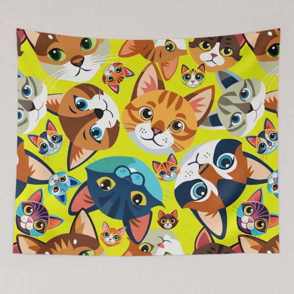 Item preview, CATS KITTENS - TILESELLATION MOSAIC TAPESTRY - D1 designed and sold by CuPensky.