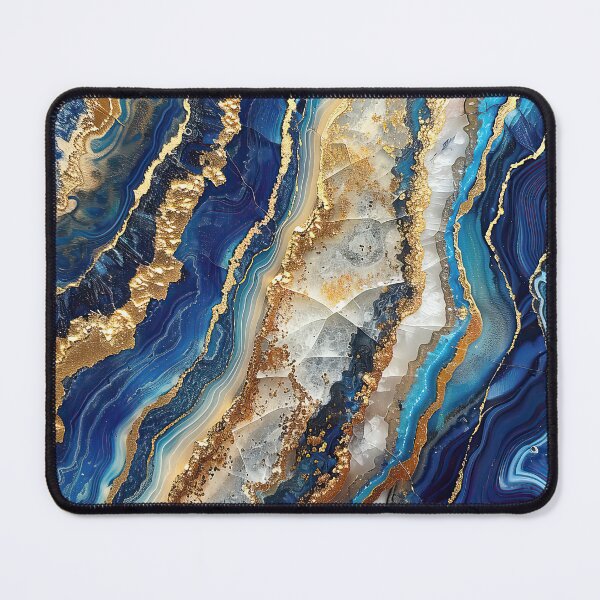 Item preview, Blue and Gold Geode 01 designed and sold by Elisabeth Lucas.