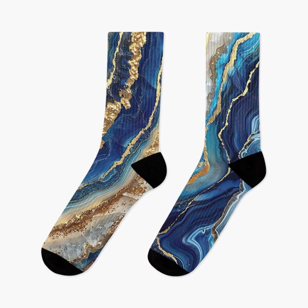 Item preview, Blue and Gold Geode 01 designed and sold by Elisabeth Lucas.
