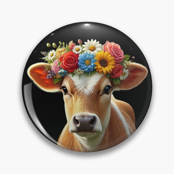 Item preview, Floral Crowned Bovine Beauty designed and sold by GlassPenny.