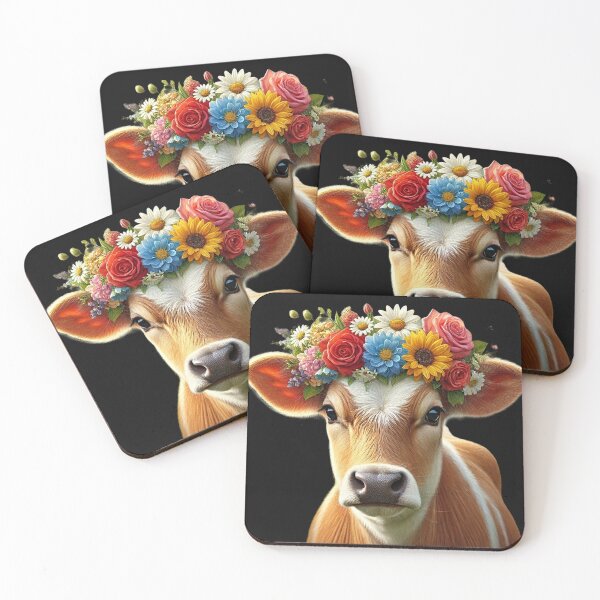 Item preview, Floral Crowned Bovine Beauty designed and sold by GlassPenny.