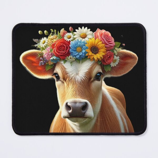 Item preview, Floral Crowned Bovine Beauty designed and sold by GlassPenny.