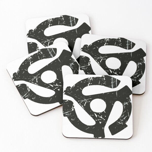 Item preview, 45 rpm Record adapter - Distressed Black designed and sold by Bad Zombie .