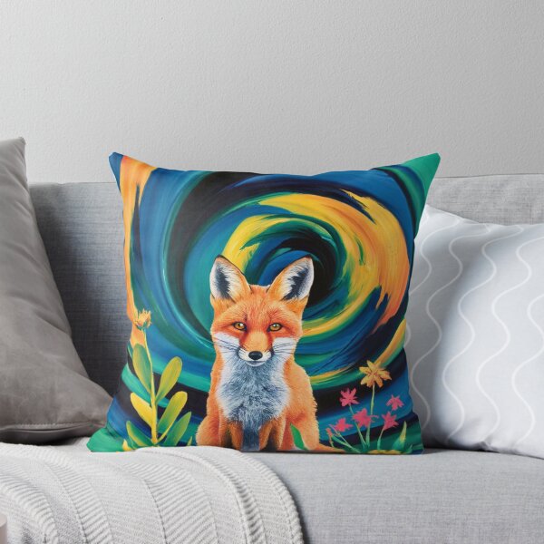 Item preview, Cute Fox. Adorable fox, watercolor fox, fox drawing, floral fox, fox image designed and sold by FoxVibes.