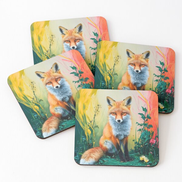 Item preview, Cute Fox. Adorable fox, watercolor fox, fox drawing, floral fox, fox image designed and sold by FoxVibes.