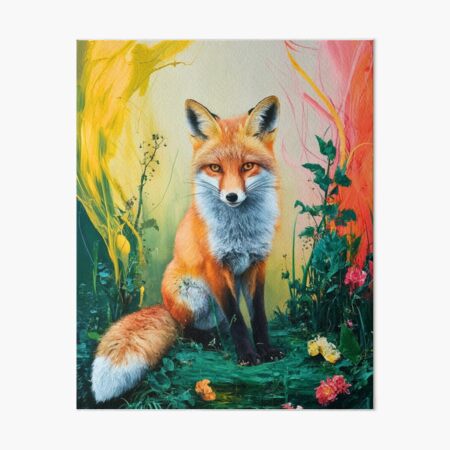 Item preview, Cute Fox. Adorable fox, watercolor fox, fox drawing, floral fox, fox image designed and sold by FoxVibes.