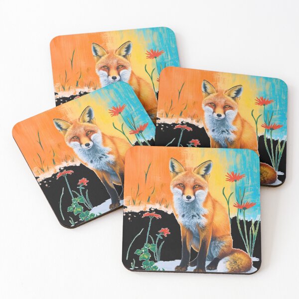 Item preview, Cute Fox. Adorable fox, watercolor fox, fox drawing, floral fox, fox image designed and sold by FoxVibes.