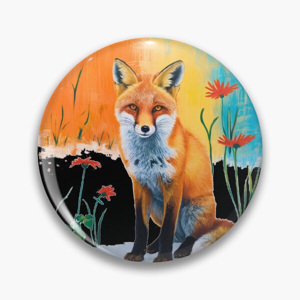 Item preview, Cute Fox. Adorable fox, watercolor fox, fox drawing, floral fox, fox image designed and sold by FoxVibes.