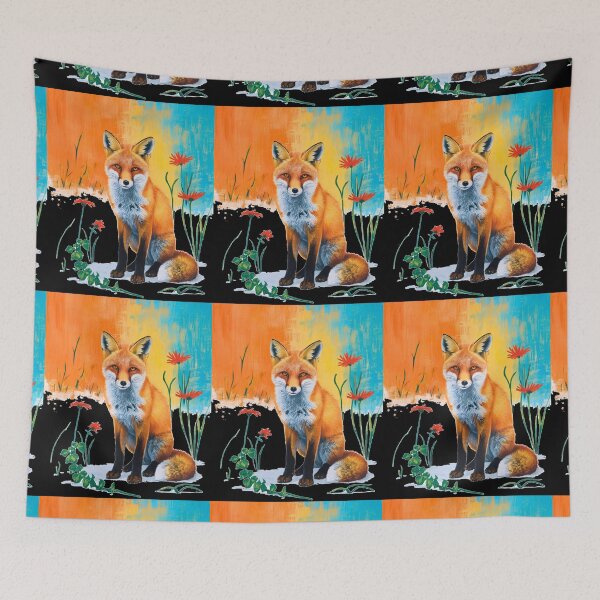 Artikelvorschau, Süßer Fuchs. Entzückender Fuchs, Aquarellfuchs, Fuchszeichnung, Blumenfuchs, Fuchsbild entworfen und verkauft von FoxVibes.