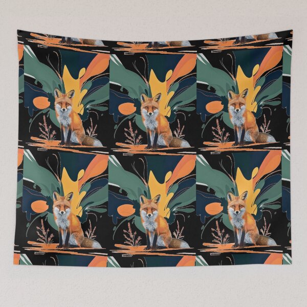 Artikelvorschau, Süßer Fuchs. Entzückender Fuchs, Aquarellfuchs, Fuchszeichnung, Blumenfuchs, Fuchsbild entworfen und verkauft von FoxVibes.