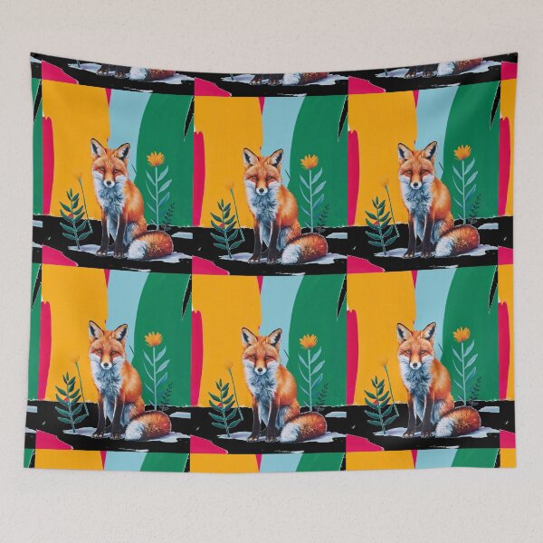 Artikelvorschau, Süßer Fuchs. Entzückender Fuchs, Aquarellfuchs, Fuchszeichnung, Blumenfuchs, Fuchsbild entworfen und verkauft von FoxVibes.