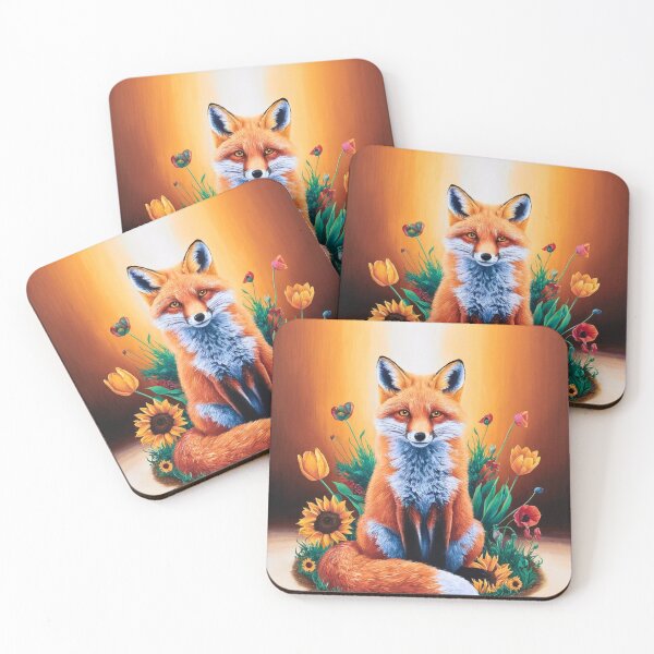 Artikelvorschau, Süßer Fuchs. Entzückender Fuchs, Aquarellfuchs, Fuchszeichnung, Blumenfuchs, Fuchsbild entworfen und verkauft von FoxVibes.