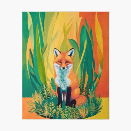 Item preview, Cute Fox. Adorable fox, watercolor fox, fox drawing, floral fox, fox image designed and sold by FoxVibes.