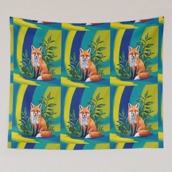 Artikelvorschau, Süßer Fuchs. Entzückender Fuchs, Aquarellfuchs, Fuchszeichnung, Blumenfuchs, Fuchsbild entworfen und verkauft von FoxVibes.