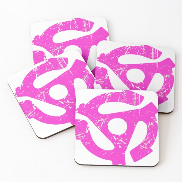 Item preview, 45 rpm Record adapter - Distressed Pink designed and sold by Bad Zombie .