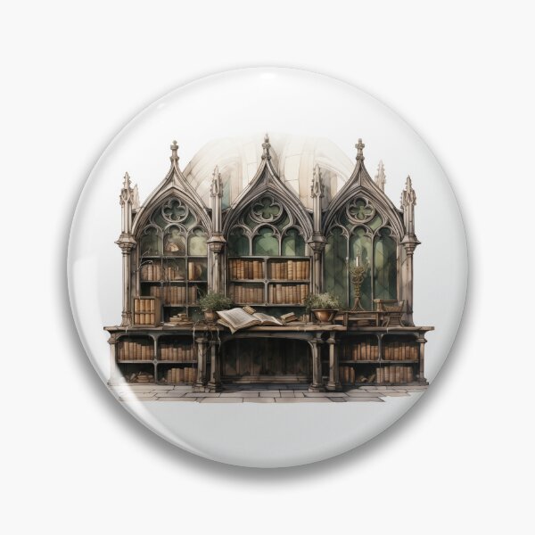 Item preview, Antique Gothic Study with Books designed and sold by New-School-Wave.