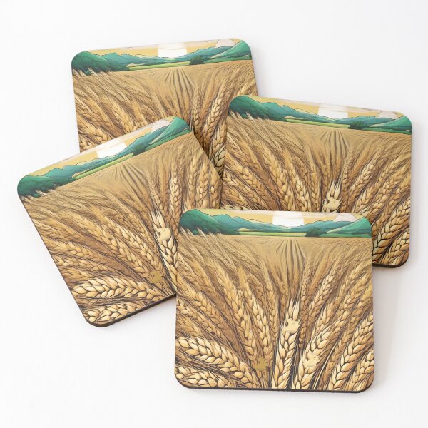Item preview, Three field mice hiding in a wheat field designed and sold by WildLadyWood.