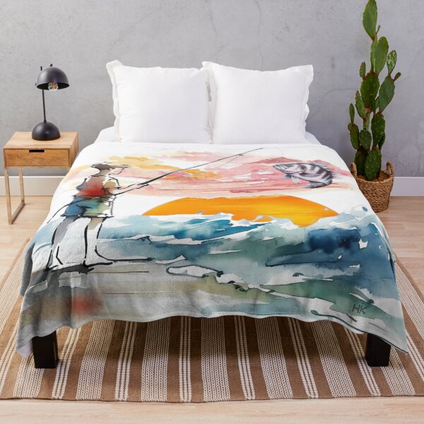 Item preview, Saltwater Sunset Surf Fishing  designed and sold by HausKatz.