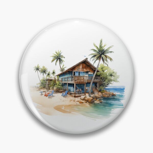 Item preview, Rustic Beachfront Cottage designed and sold by New-School-Wave.