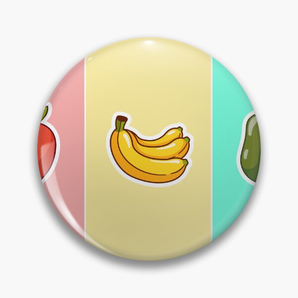 Item preview, 3 Fruit Sticker: Apple, Banana, Avocado Cartoon Vector Icon Illustration designed and sold by hjian8219.
