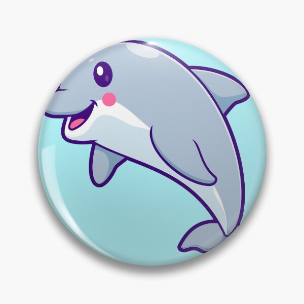 Item preview, : Cute Dolphin Swimming Cartoon Vector Icon Illustration designed and sold by hjian8219.