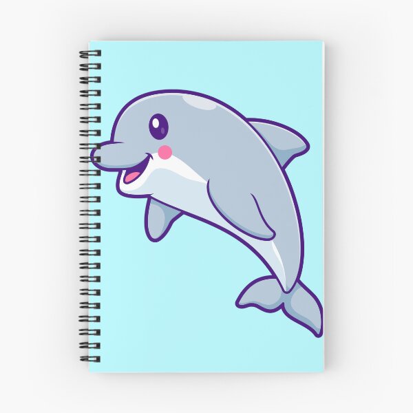 Item preview, : Cute Dolphin Swimming Cartoon Vector Icon Illustration designed and sold by hjian8219.