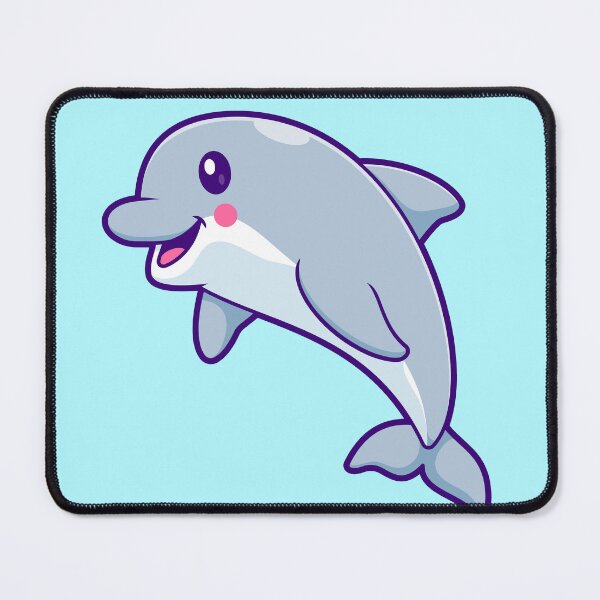 Item preview, : Cute Dolphin Swimming Cartoon Vector Icon Illustration designed and sold by hjian8219.