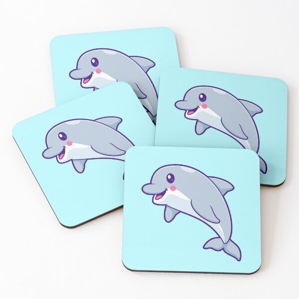 Item preview, : Cute Dolphin Swimming Cartoon Vector Icon Illustration designed and sold by hjian8219.