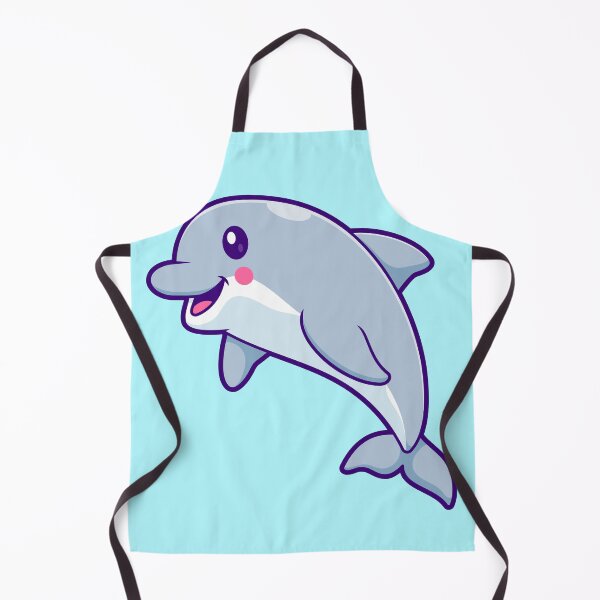 Item preview, : Cute Dolphin Swimming Cartoon Vector Icon Illustration designed and sold by hjian8219.
