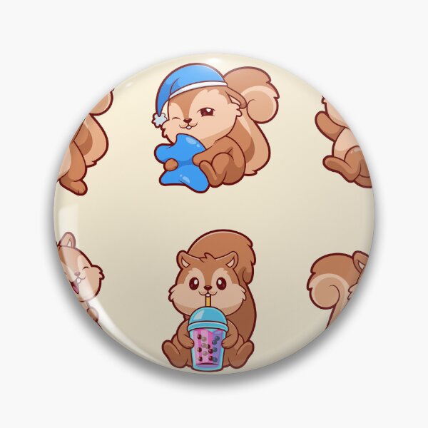 Item preview, 6 Squirrel Cartoon Vector Icon Illustrations designed and sold by hjian8219.