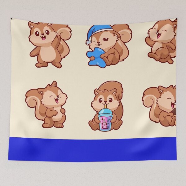 Item preview, 6 Squirrel Cartoon Vector Icon Illustrations designed and sold by hjian8219.