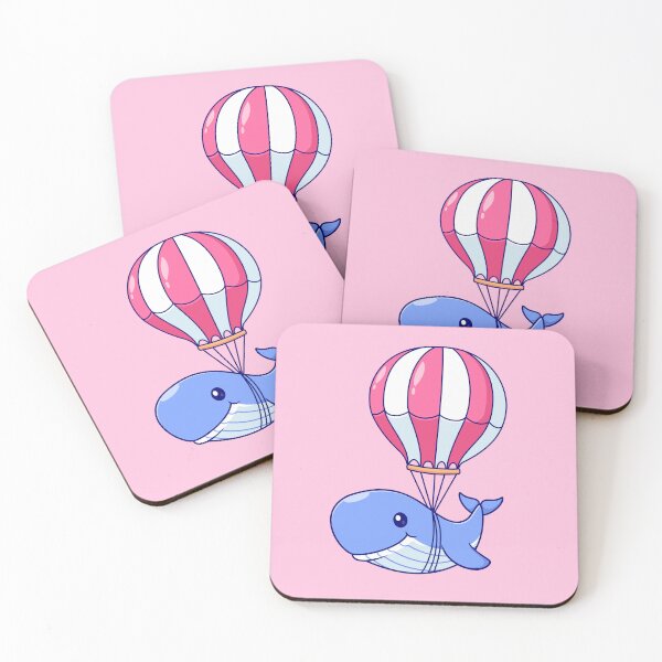 Item preview, Cute Whale Floating with Hot Air Balloon Cartoon Vector Icon Illustration designed and sold by hjian8219.
