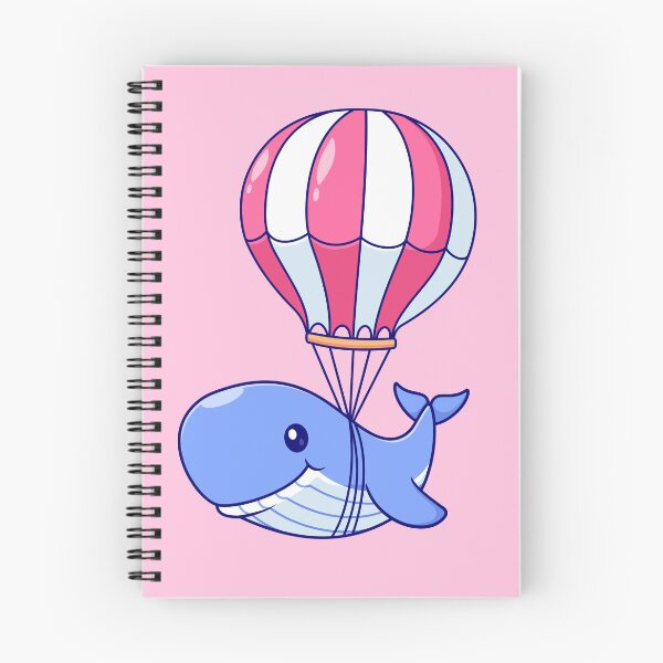 Item preview, Cute Whale Floating with Hot Air Balloon Cartoon Vector Icon Illustration designed and sold by hjian8219.