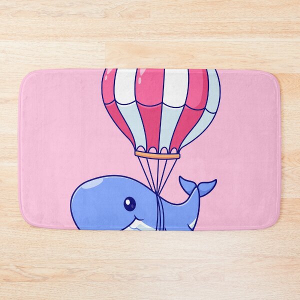 Item preview, Cute Whale Floating with Hot Air Balloon Cartoon Vector Icon Illustration designed and sold by hjian8219.