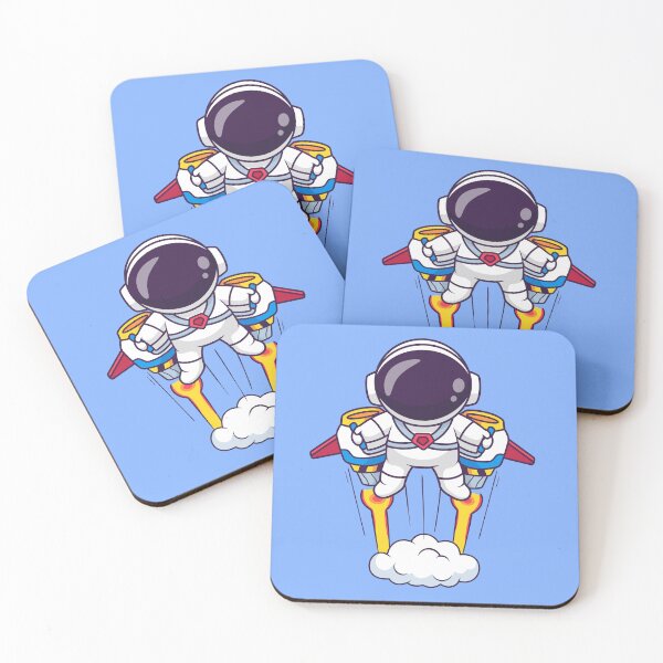 Item preview, Cute Astronaut Flying with Rocket Cartoon Vector Icon Illustration designed and sold by hjian8219.