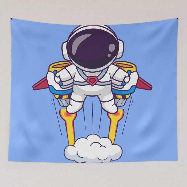 Item preview, Cute Astronaut Flying with Rocket Cartoon Vector Icon Illustration designed and sold by hjian8219.