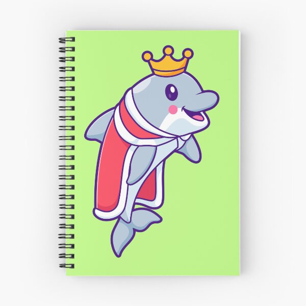 Item preview, Cute Dolphin King with Crown Cartoon Vector Icon Illustration designed and sold by hjian8219.