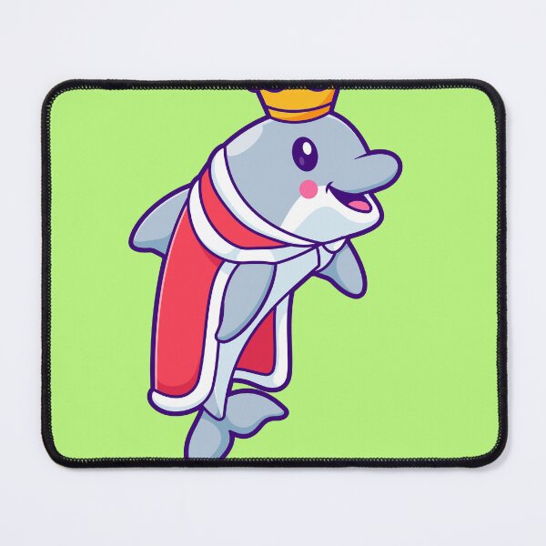 Item preview, Cute Dolphin King with Crown Cartoon Vector Icon Illustration designed and sold by hjian8219.