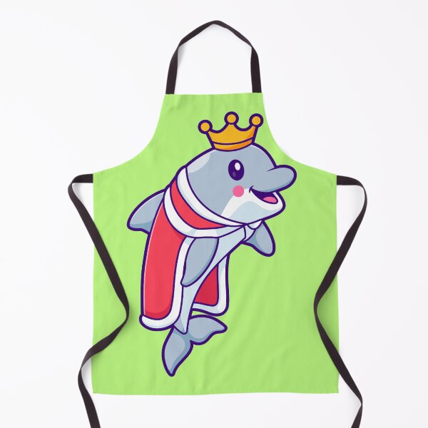 Item preview, Cute Dolphin King with Crown Cartoon Vector Icon Illustration designed and sold by hjian8219.