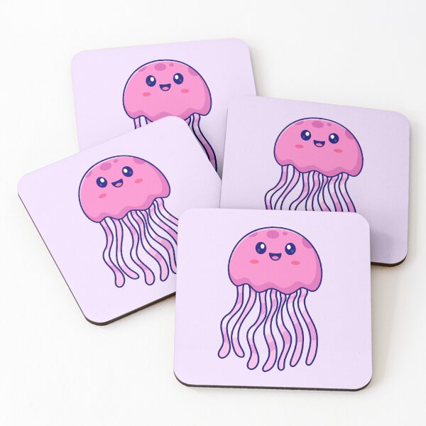 Item preview, Cute Jellyfish Swimming Cartoon Vector Icon Illustration designed and sold by hjian8219.