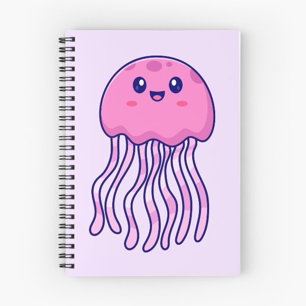 Item preview, Cute Jellyfish Swimming Cartoon Vector Icon Illustration designed and sold by hjian8219.