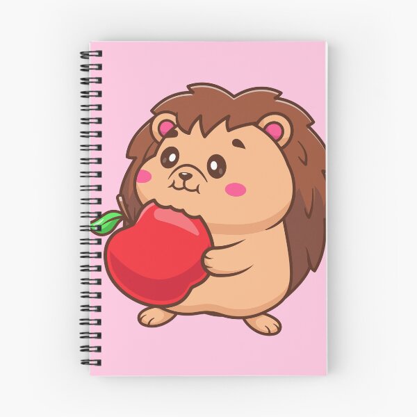 Item preview, Cute Hedgehog Eating Apple Cartoon Vector Icon Illustration designed and sold by hjian8219.