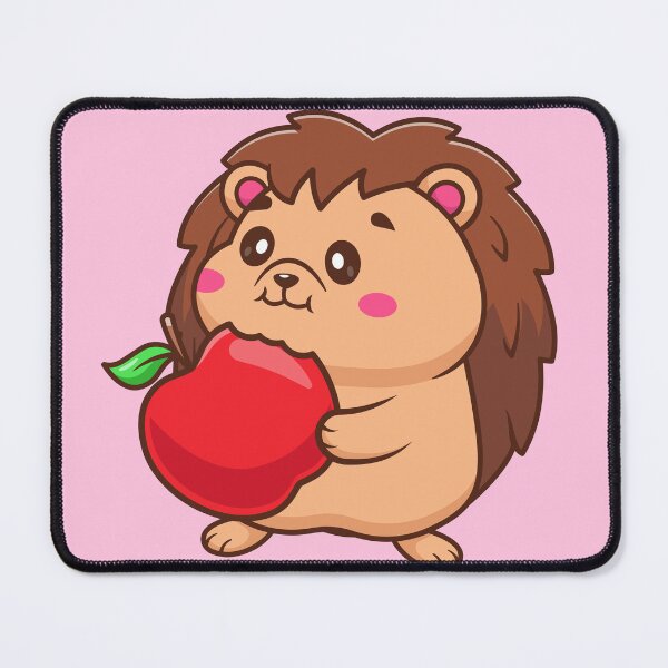 Item preview, Cute Hedgehog Eating Apple Cartoon Vector Icon Illustration designed and sold by hjian8219.