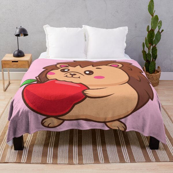 Item preview, Cute Hedgehog Eating Apple Cartoon Vector Icon Illustration designed and sold by hjian8219.