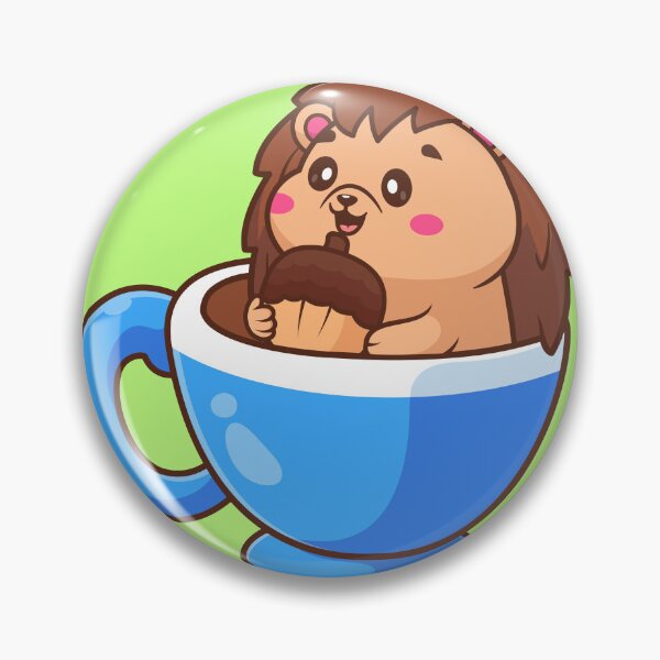 Item preview, Cute Hedgehog Holding Acorn Coffee Cup Cartoon Vector Icon Illustration designed and sold by hjian8219.