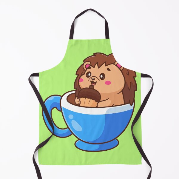 Item preview, Cute Hedgehog Holding Acorn Coffee Cup Cartoon Vector Icon Illustration designed and sold by hjian8219.